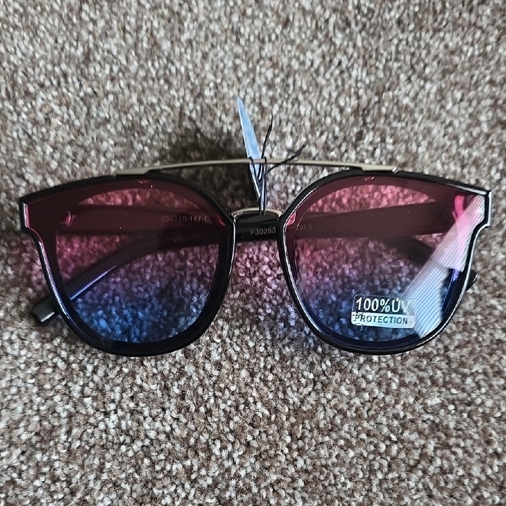 Source Unknown Pink and Blue Gradient Sunglasses